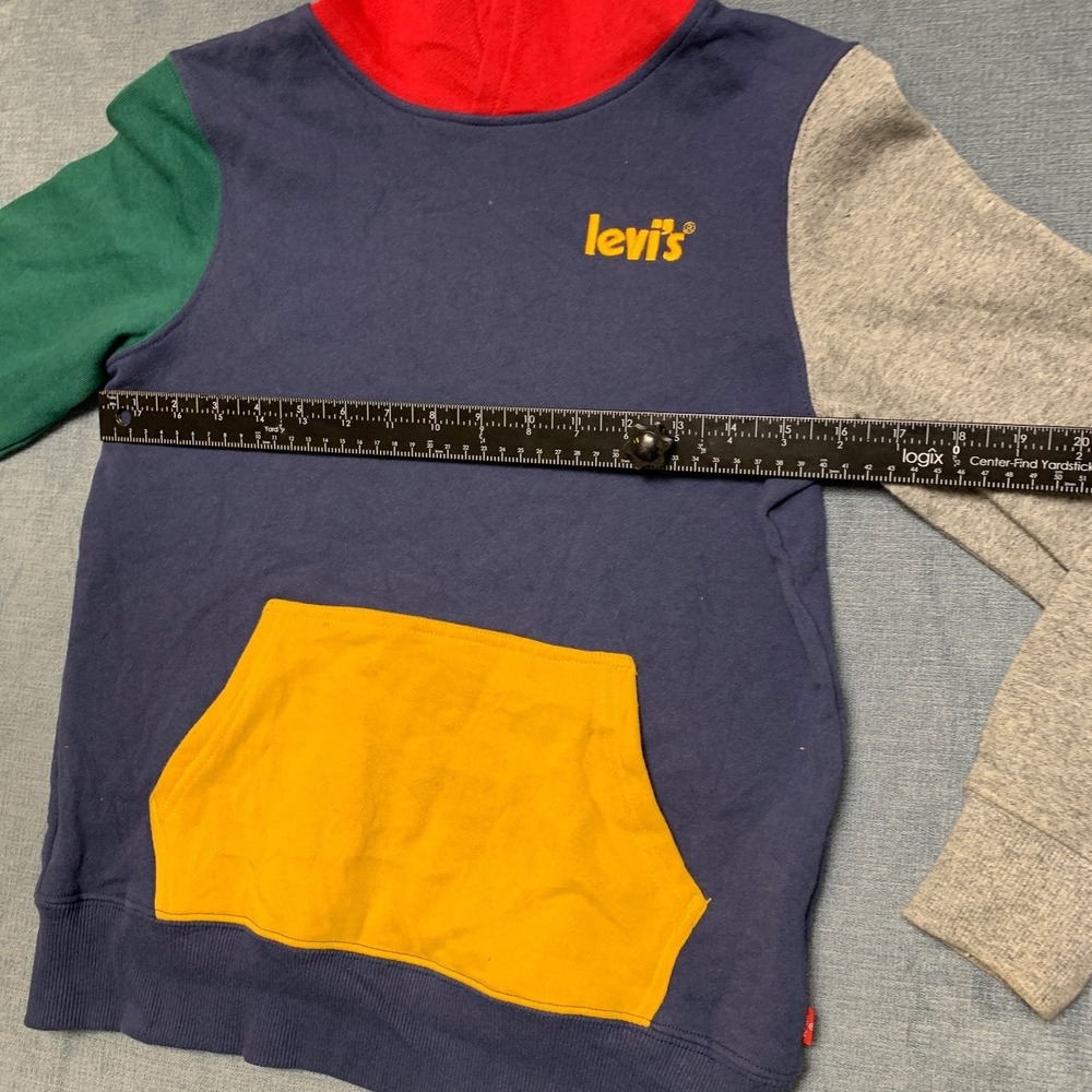 Levi's Essentials Hoodie Boys Medium Multicolor Colorblock Fleece Lined Comfy - Picture 9 of 15